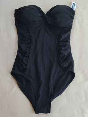 Old Navy Black Strapless One-Piece Swimsuit